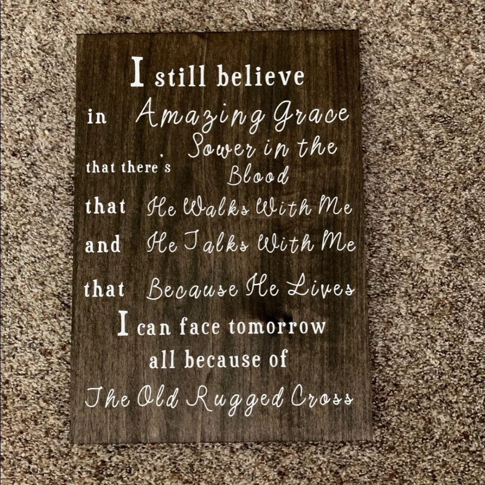 Religious Wooden Sign